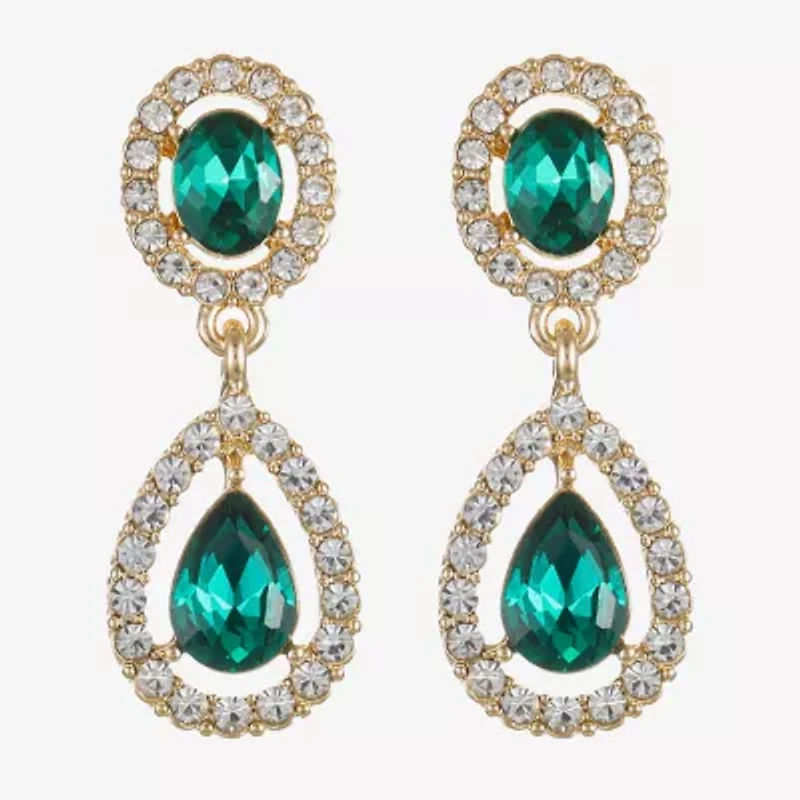 Monet Jewelry Womens Glass Hypoallergenic Drop Earrings