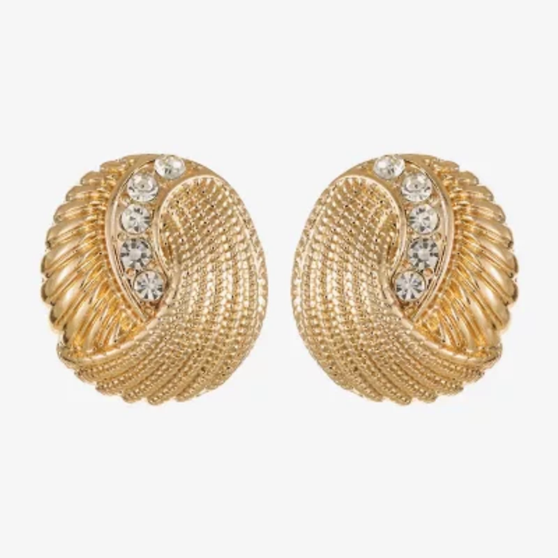 Monet Jewelry Gold Tone Spiral Glass 21mm Stud Earrings