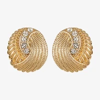 Monet Jewelry Gold Tone Spiral Glass 21mm Stud Earrings