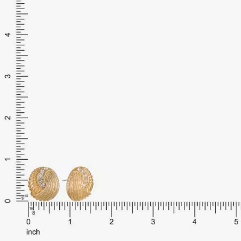 Monet Jewelry Gold Tone Spiral Glass 21mm Stud Earrings