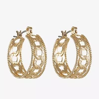 Monet Jewelry Chain Womens 23mm Hypoallergenic Hoop Earrings