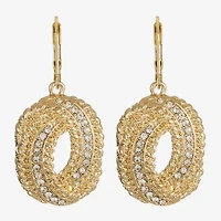 Monet Jewelry Gold Tone Spiral Womens Glass Drop Earrings