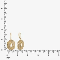 Monet Jewelry Gold Tone Spiral Womens Glass Drop Earrings