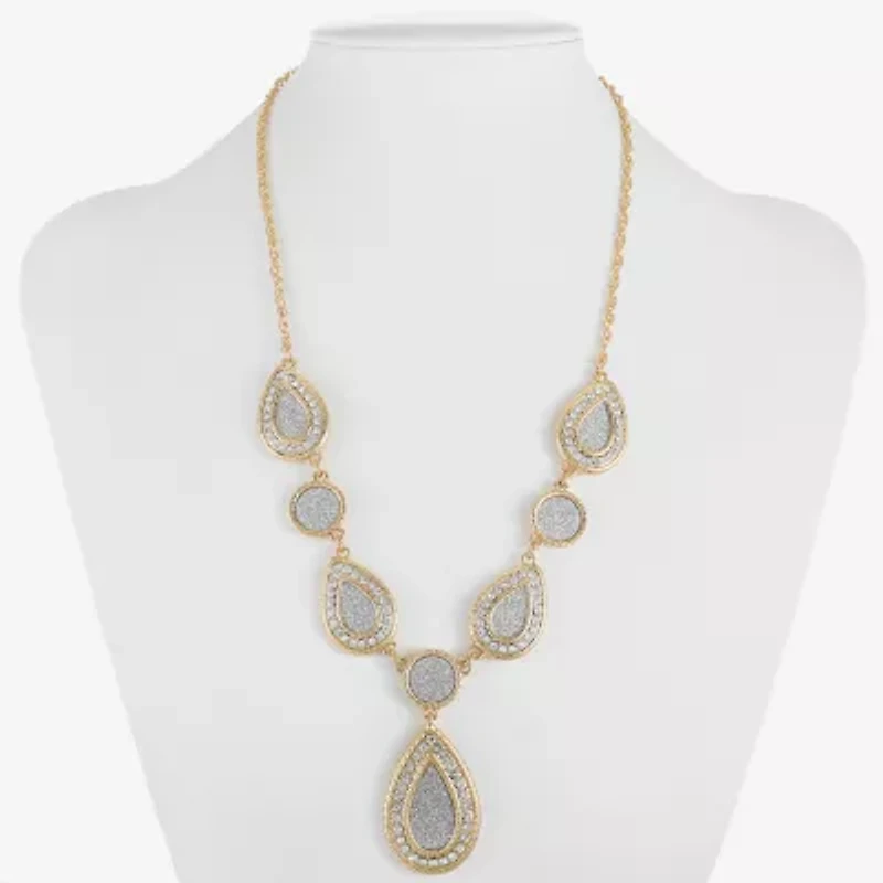 Monet Jewelry Womens Glass 18 Inch Y Necklace
