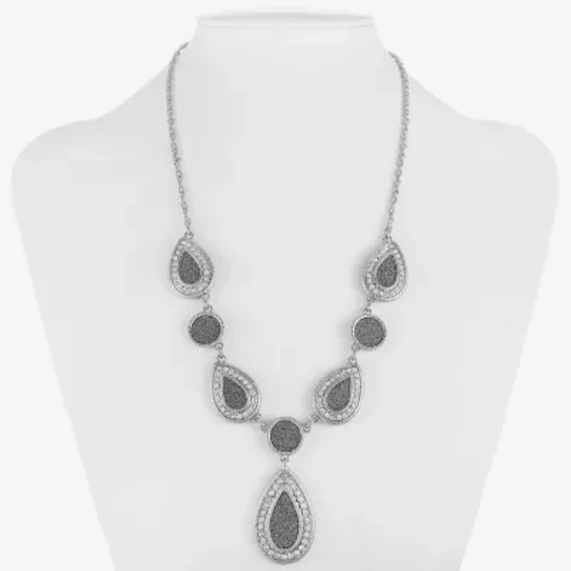 Monet Jewelry Womens Glass 18 Inch Y Necklace