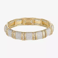 Monet Jewelry Gold Tone Womens Glass Stretch Bracelet