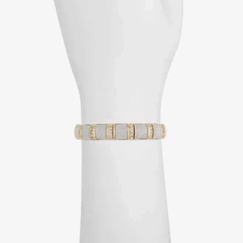 Monet Jewelry Gold Tone Womens Glass Stretch Bracelet