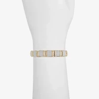Monet Jewelry Gold Tone Womens Glass Stretch Bracelet
