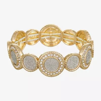 Monet Jewelry Womens Glass Round Stretch Bracelet