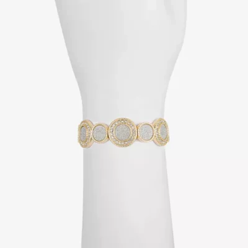 Monet Jewelry Womens Glass Round Stretch Bracelet