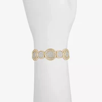 Monet Jewelry Womens Glass Round Stretch Bracelet