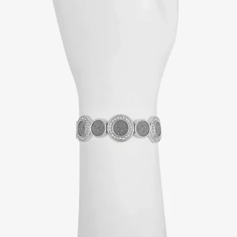 Monet Jewelry Womens Glass Round Stretch Bracelet