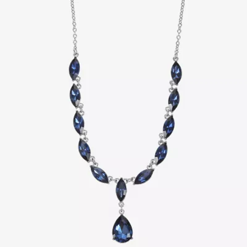 Monet Jewelry Womens Red Glass 17 Inch Y Necklace