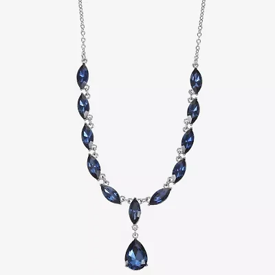 Monet Jewelry Womens Red Glass 17 Inch Y Necklace