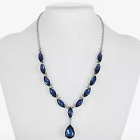 Monet Jewelry Womens Red Glass 17 Inch Y Necklace