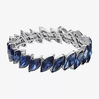Monet Jewelry Womens Red Glass Marquise Stretch Bracelet