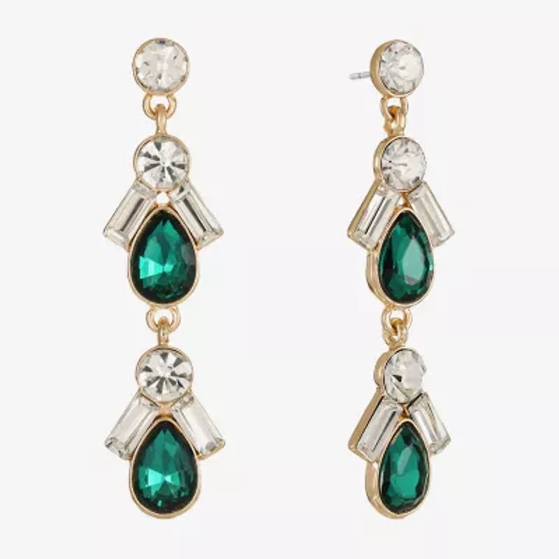 Monet Jewelry Womens Glass Hypoallergenic Drop Earrings