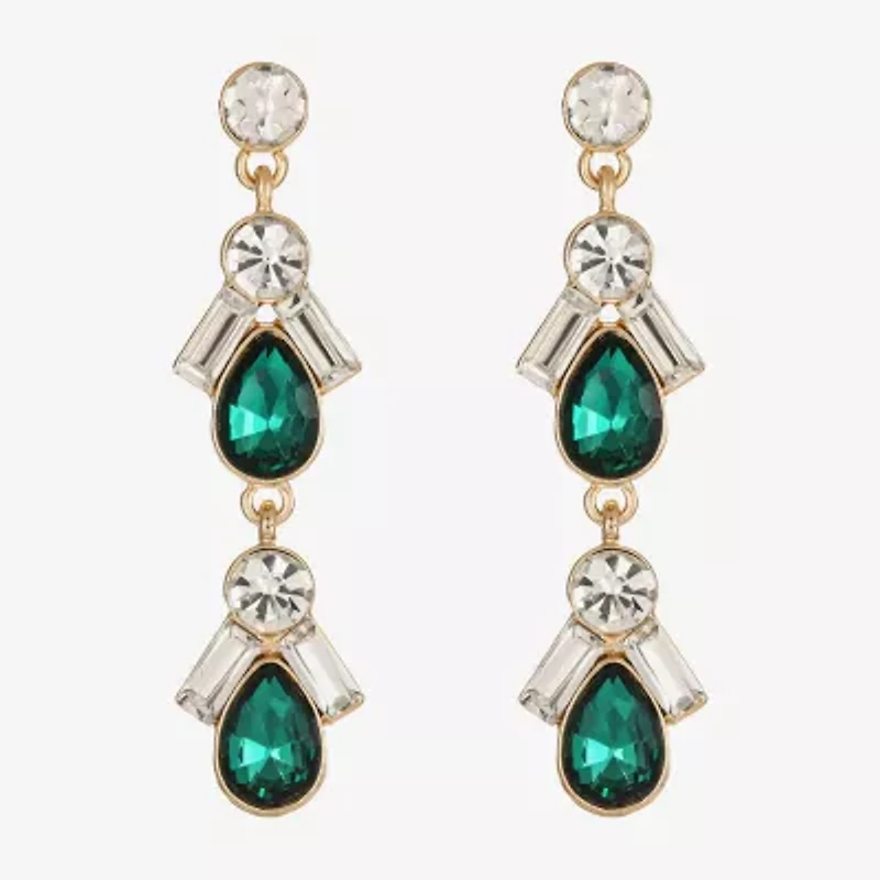Monet Jewelry Womens Glass Hypoallergenic Drop Earrings