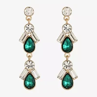 Monet Jewelry Womens Glass Hypoallergenic Drop Earrings