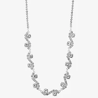Monet Jewelry Timeless Silver Tone Twist Womens 17 Inch Collar Necklace