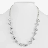 Monet Jewelry Timeless Silver Tone Twist Womens 17 Inch Collar Necklace