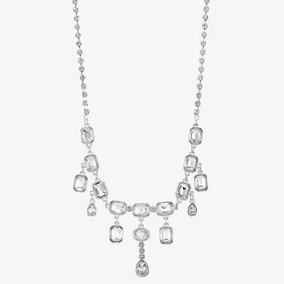 Monet Jewelry Timeless Silver Tone Womens 17 Inch Collar Necklace