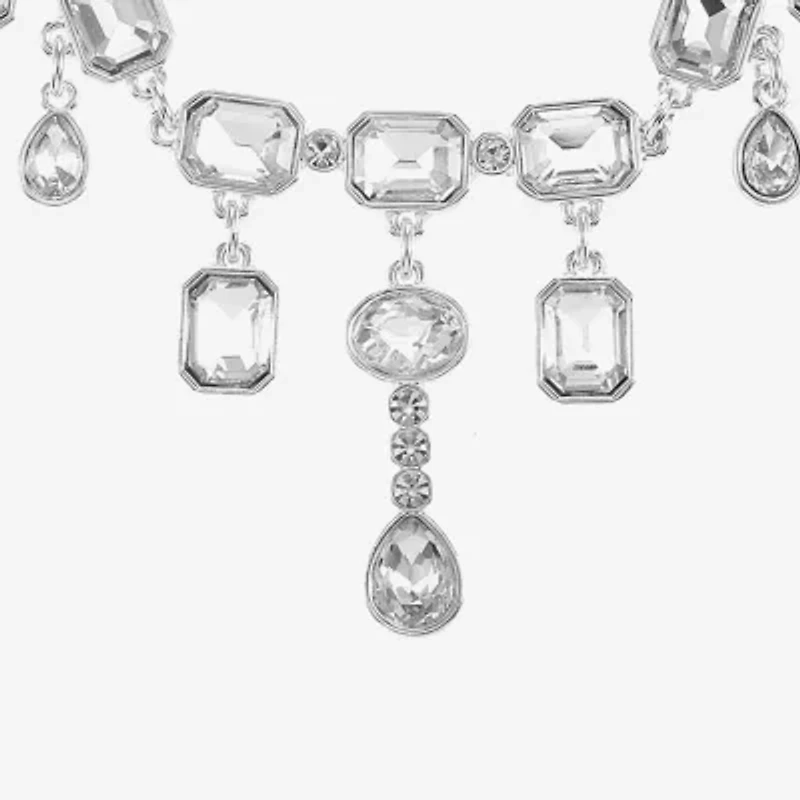 Monet Jewelry Timeless Silver Tone Womens 17 Inch Collar Necklace