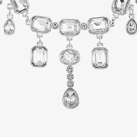 Monet Jewelry Timeless Silver Tone Womens 17 Inch Collar Necklace
