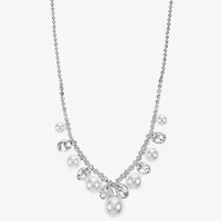 Monet Jewelry Timeless Silver Tone Womens 17 Inch Collar Necklace