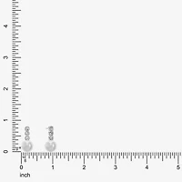 Monet Jewelry Timeless Silver Tone Womens Glass Simulated Pearl Hypoallergenic Drop Earrings