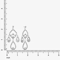 Monet Jewelry Timeless Silver Tone Womens Glass Hypoallergenic Chandelier Earrings