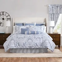 Rose Tree Damask Rod Pocket Light-Filtering Set of 2 Curtain Panel