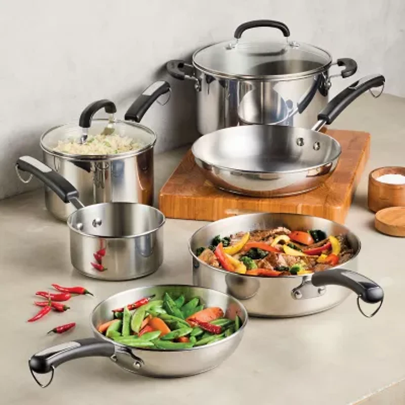 Farberware Brilliance Stainless Steel 10-pc. Cookware Set