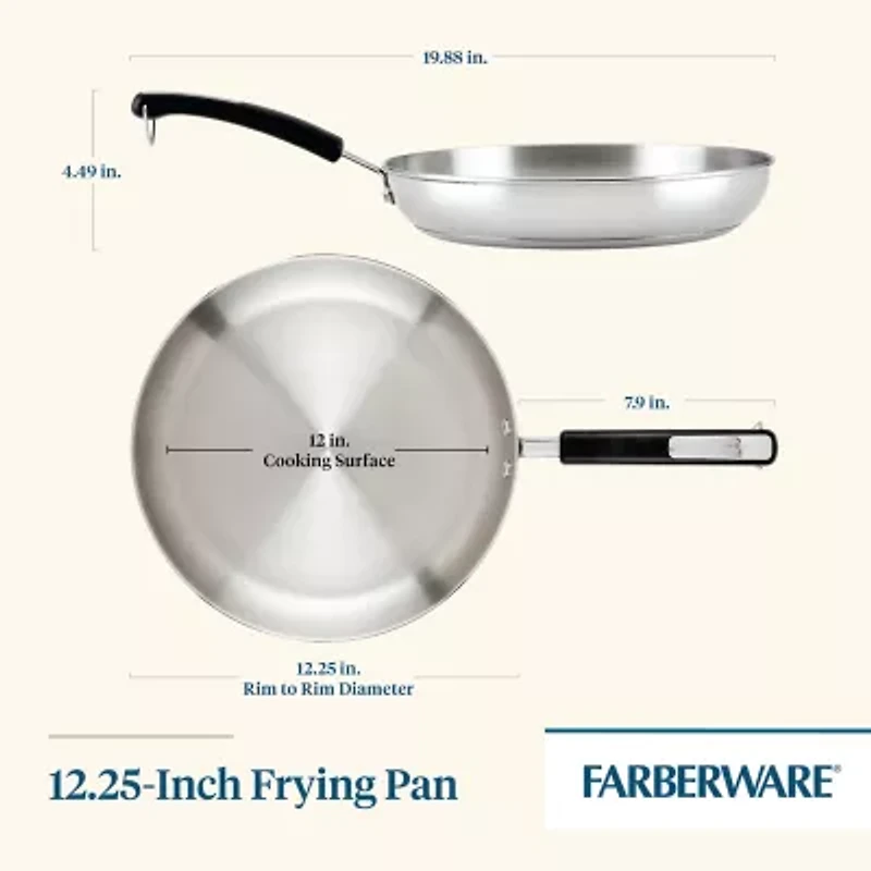 Farberware Brilliance Stainless Steel 12.25" Frying Pan