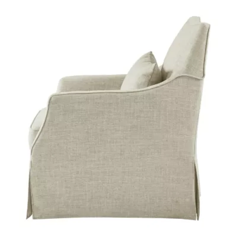 Martha Stewart London Swivel Upholstered Armchair