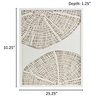 Madison Park 31.25 Solana Coastal Rice Shadow Box Art