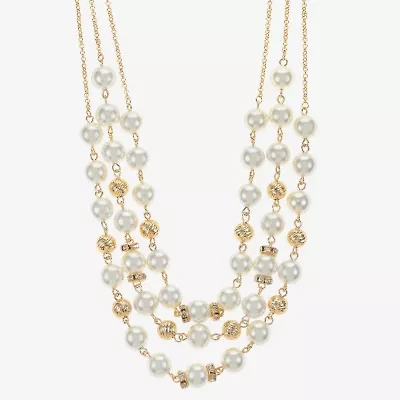 Monet Jewelry Womens Glass 19 Inch Strand Necklace