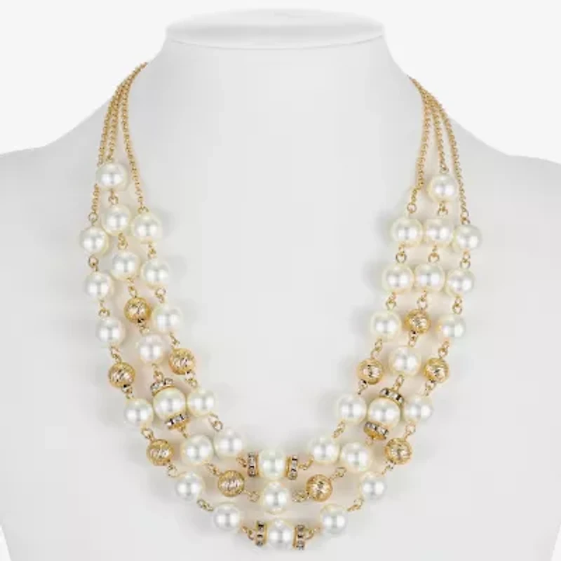 Monet Jewelry Womens Glass Inch Strand Necklace