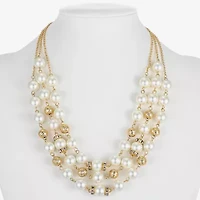 Monet Jewelry Womens Glass Inch Strand Necklace