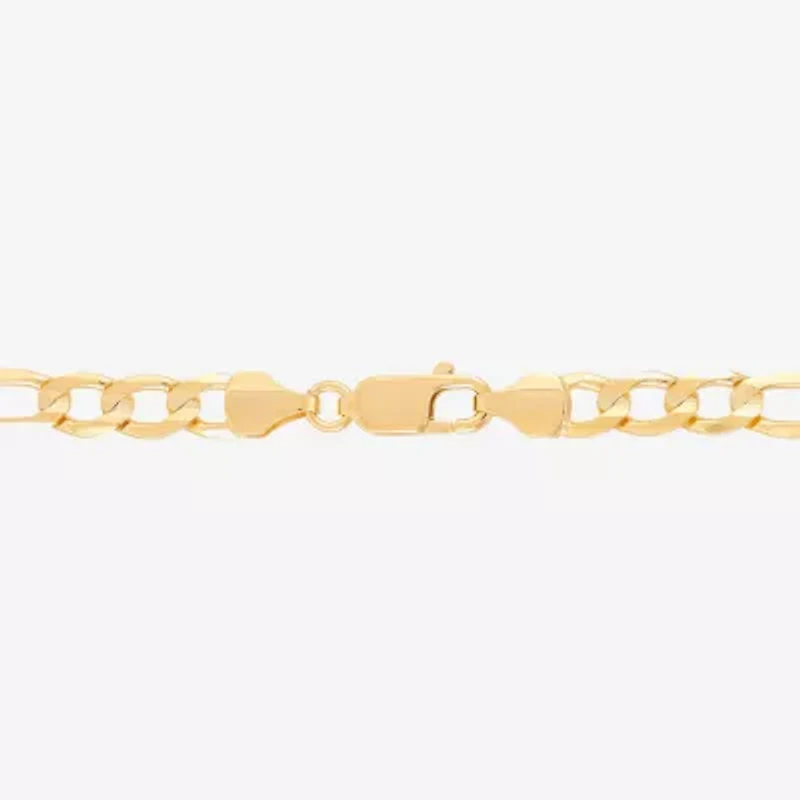 Unisex Adult 14K Gold 8 1/2 Inch Solid Figaro Chain Bracelet