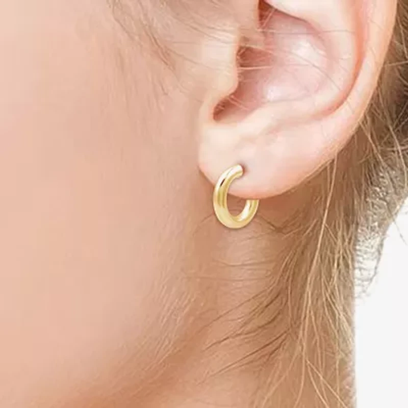Yes, Please! Womens Lab Created White Sapphire 14K Gold Over Silver Sterling Silver Round 2 Pair Earring Set