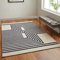 Weave And Wander Ardon Transitional Abstract Indoor Rectangular Area Rug
