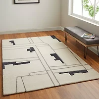 Weave And Wander Ardon Transitional Abstract Indoor Rectangular Area Rug