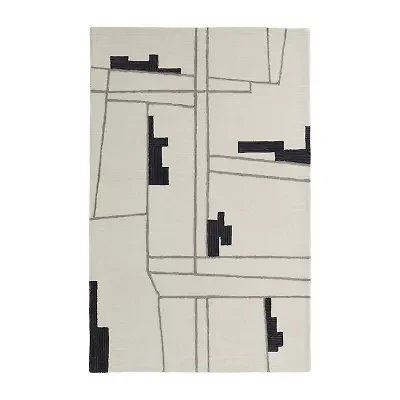 Weave And Wander Ardon Transitional Abstract Indoor Rectangular Area Rug