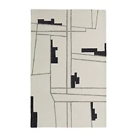 Weave And Wander Ardon Transitional Abstract Indoor Rectangular Area Rug