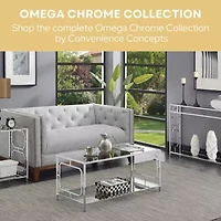 Omega Glass Top Metal Console Table