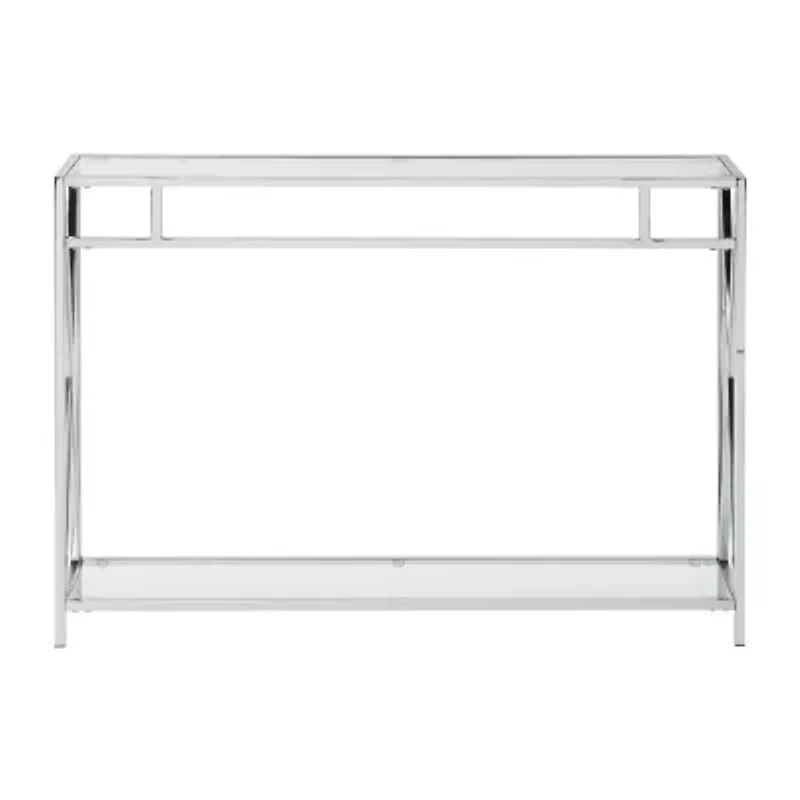 Oxford Glass Top Metal Console Table
