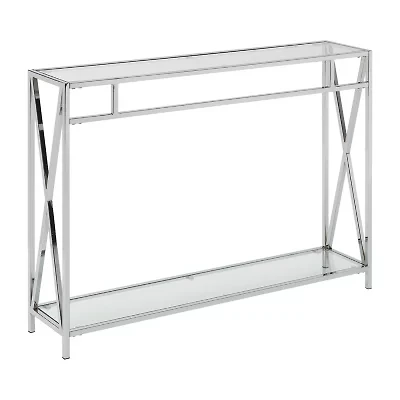 Oxford Glass Top Metal Console Table