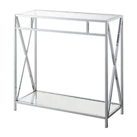 Oxford Glass Top Metal Console Table