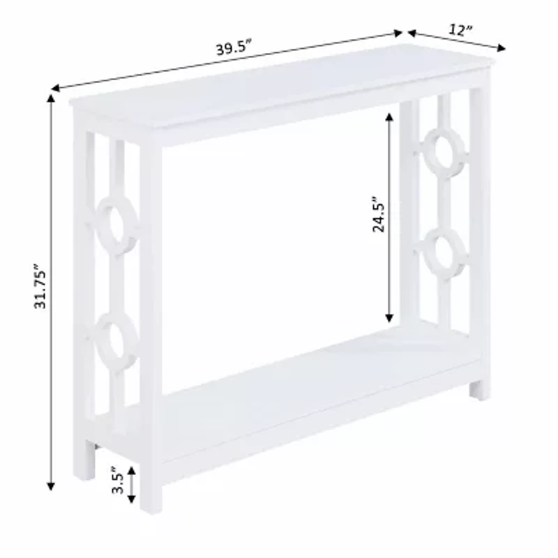 Ring Console Table With Shelf